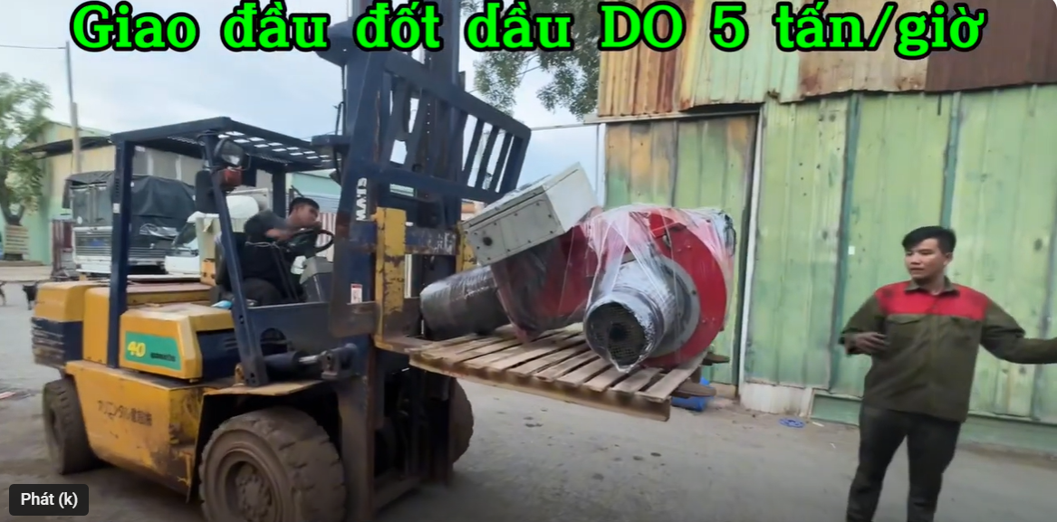 Bàn giao đầu đốt dầu DO 5 tấn tại Hà Nội